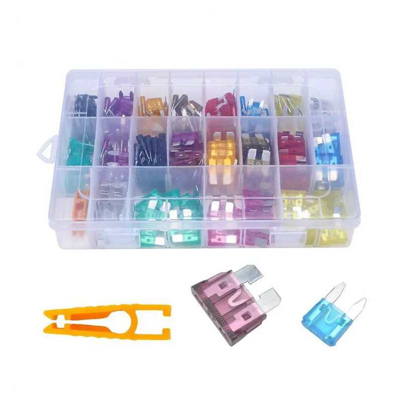 300/220/120Pcs Box Clip Combination Car Blade Fuse Set Car Fuse Automotive Fuse Amplifier Kit