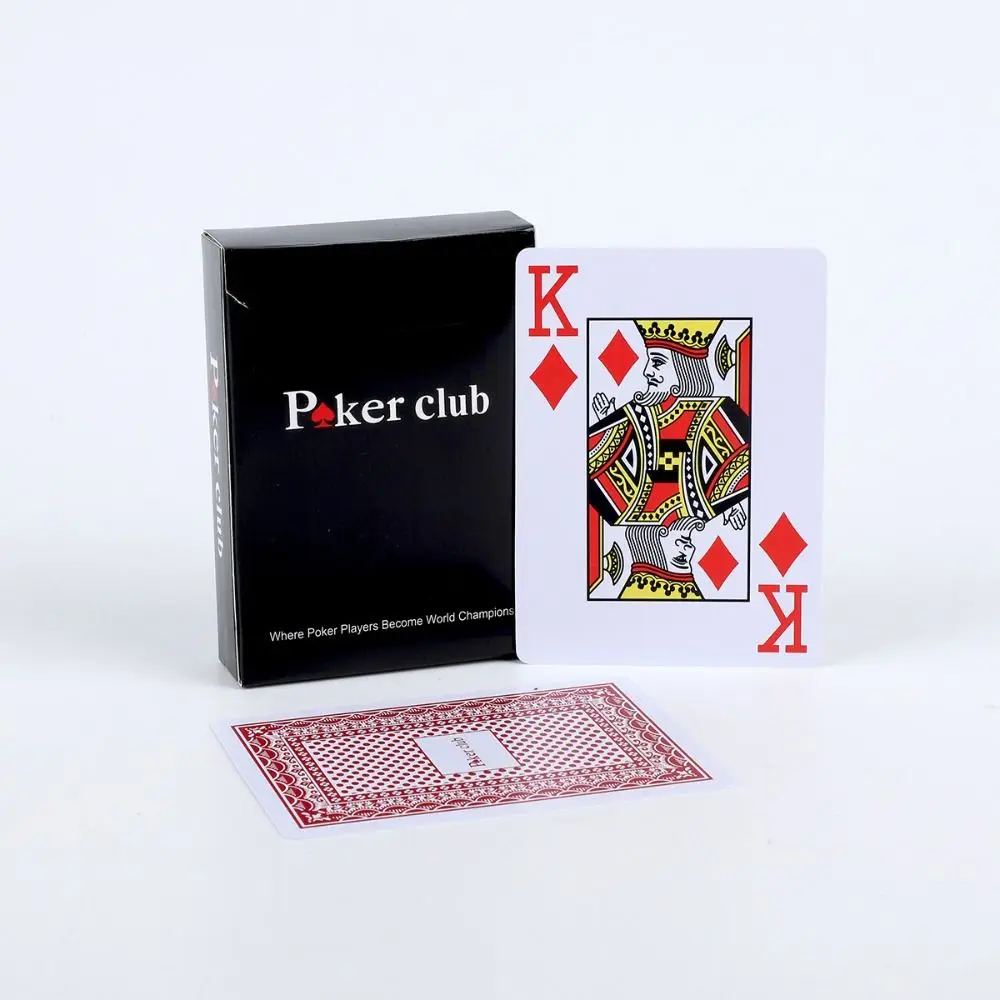 

Flexible Waterproof Playing Card PVC Plastic Smooth Texas Hold'em Scrub Large Font Poker Club Cards for All Poker Games