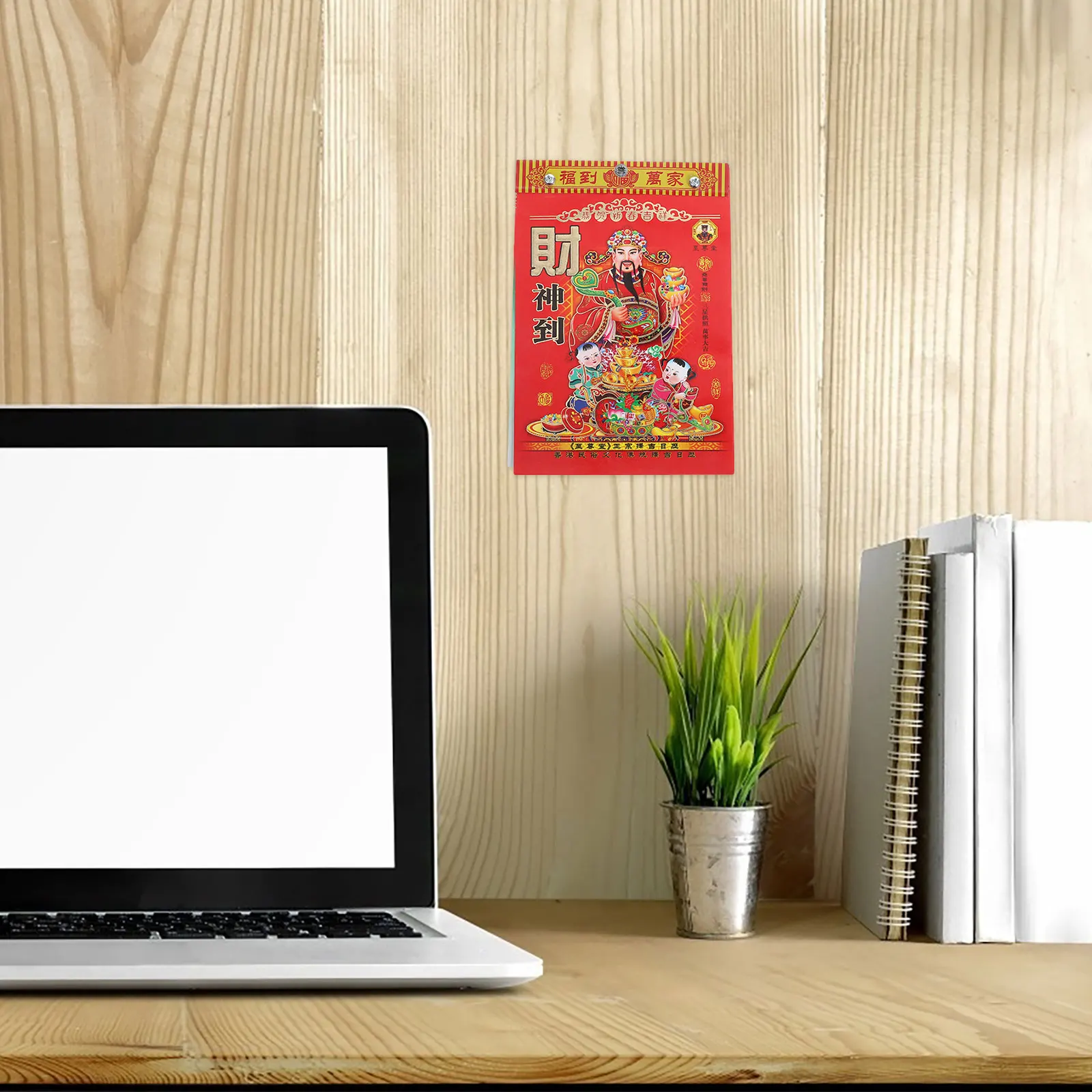 

2026 Horse Year Calendar Chinese Lunar Wall Hanging Red Tear Off Pages Paper Schedule Planner Countdown Zodiac Horse