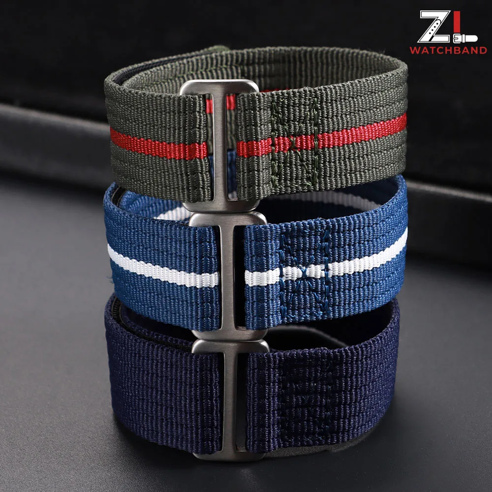 Bracelet de montre en Nylon 20mm 22mm, en toile, style militaire, pour Seiko, Omega, Tudor, universel, pour hommes et femmes