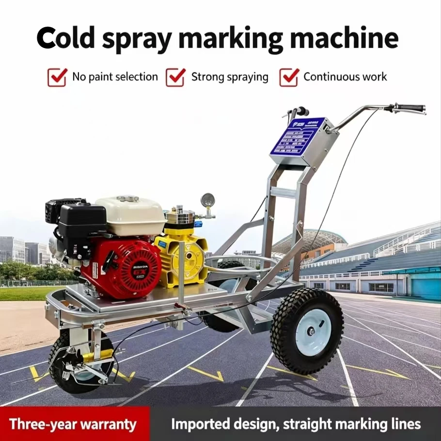 Hand-push Cold Spray Line Marking Machine For School Sports Field Tracks