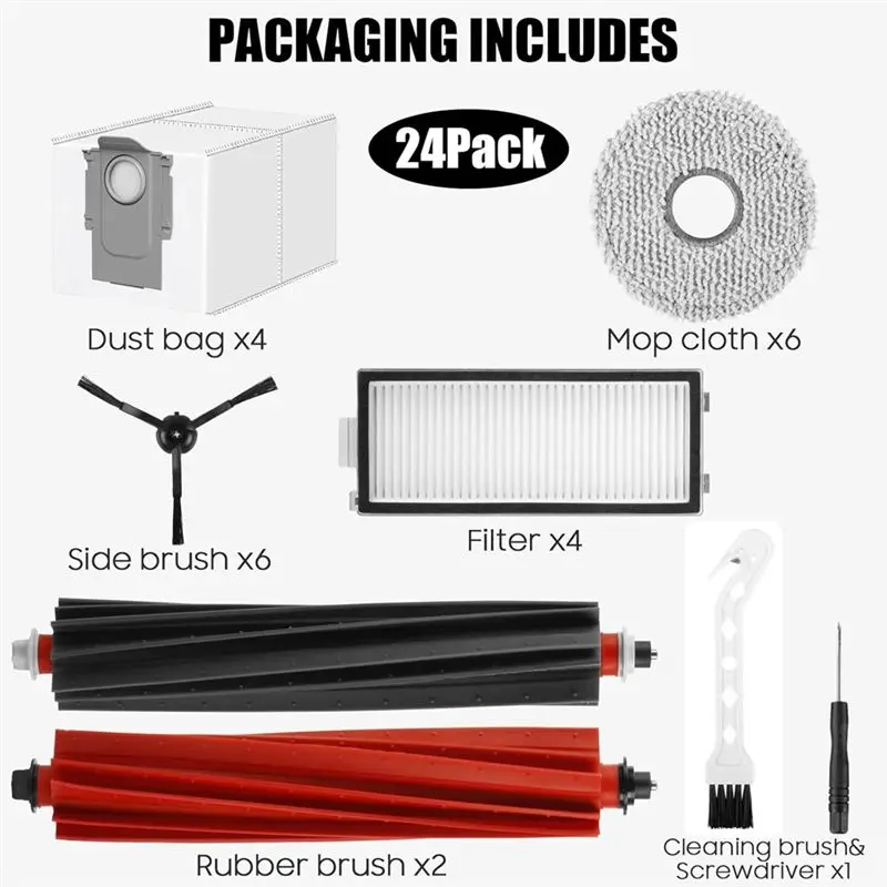 [NEWA64Z!】 Accessories For Roborock Qrevo Master/Qrevo Slim Vacuum Cleaner Main Side Brush Hepa Filter Mop Cloth Dust Bags
