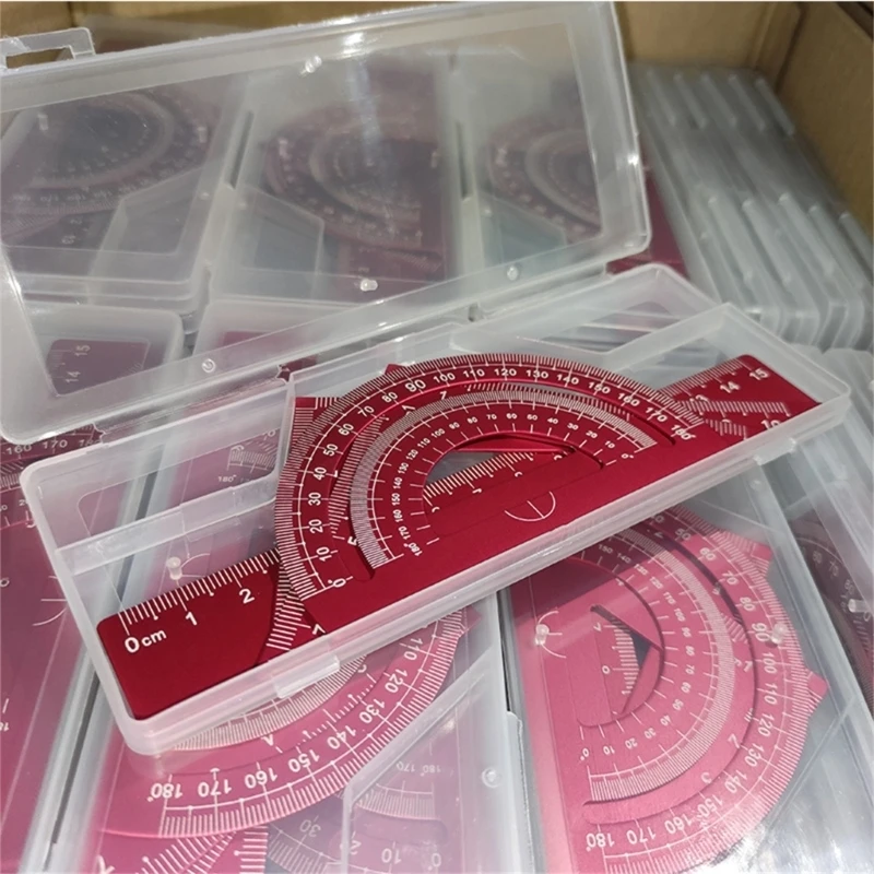  Multifunction 4Pieces Ruler Collection With Ergonomic Grip And Anti Scratch Coating For Study
