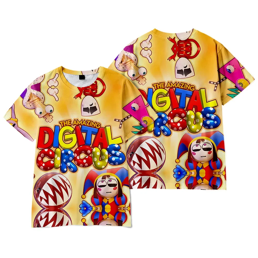 Camiseta de manga corta con diseño de circo Digital para niños, camisa de manga corta con diseño mágico, ropa informal a la moda, novedad de 2024