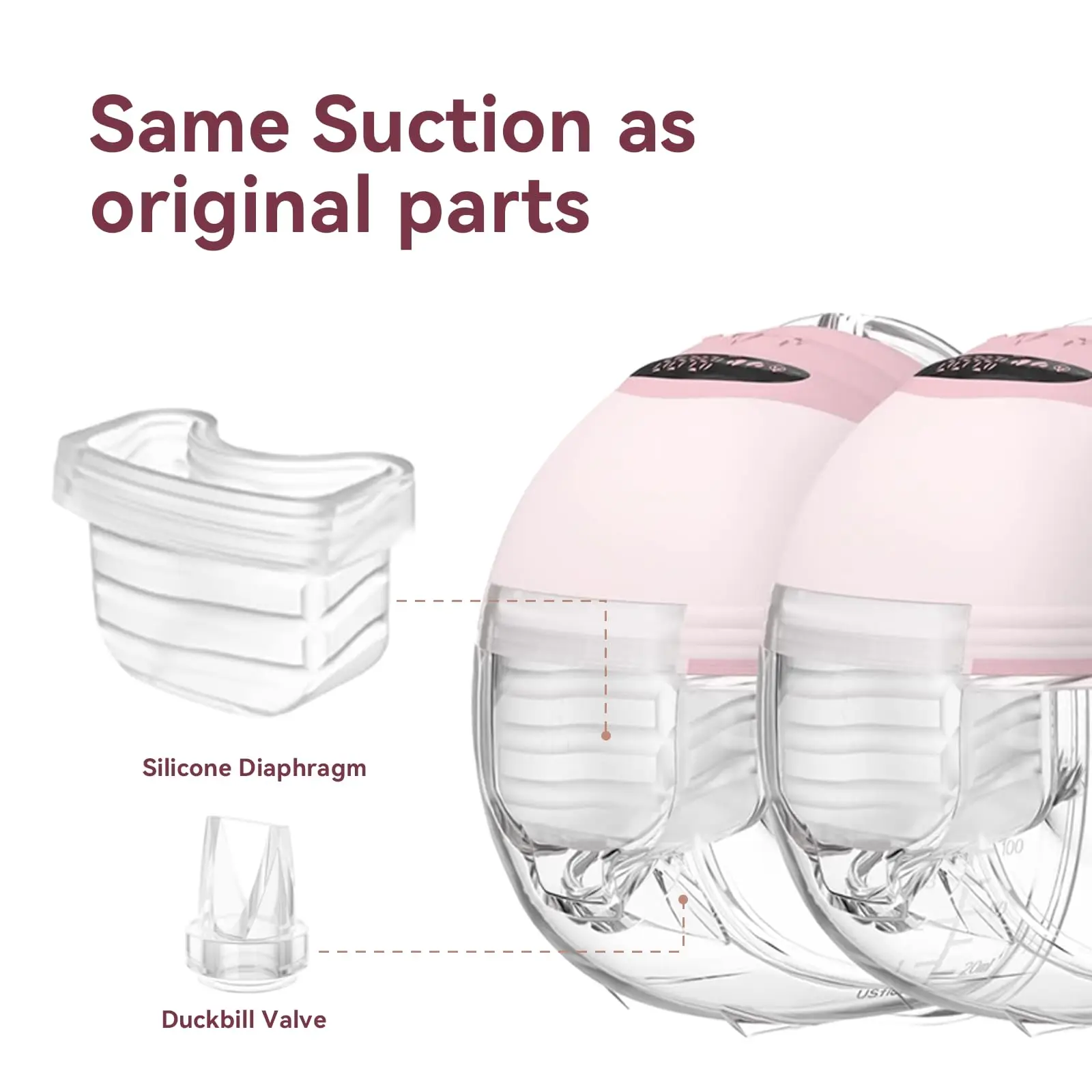 Wearable Breast Pump Accessories, Replacement Pump Parts Milk Collector Cup Compatible with MOMMED S18 S21