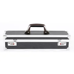 Aluminum Storage Box - Foam Liner, Toolbox Organizer with Shoulder Strap, 50cm Long X 12cm Wide X 12cm High