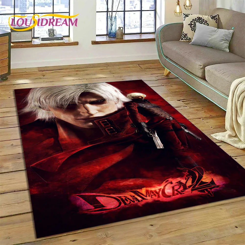 

DMC Game 3D D-Devil May Cry Cartoon Carpet Rug for Bedroom Living Room Home Sofa Decoration,Children Game Large Decor Floor Mat