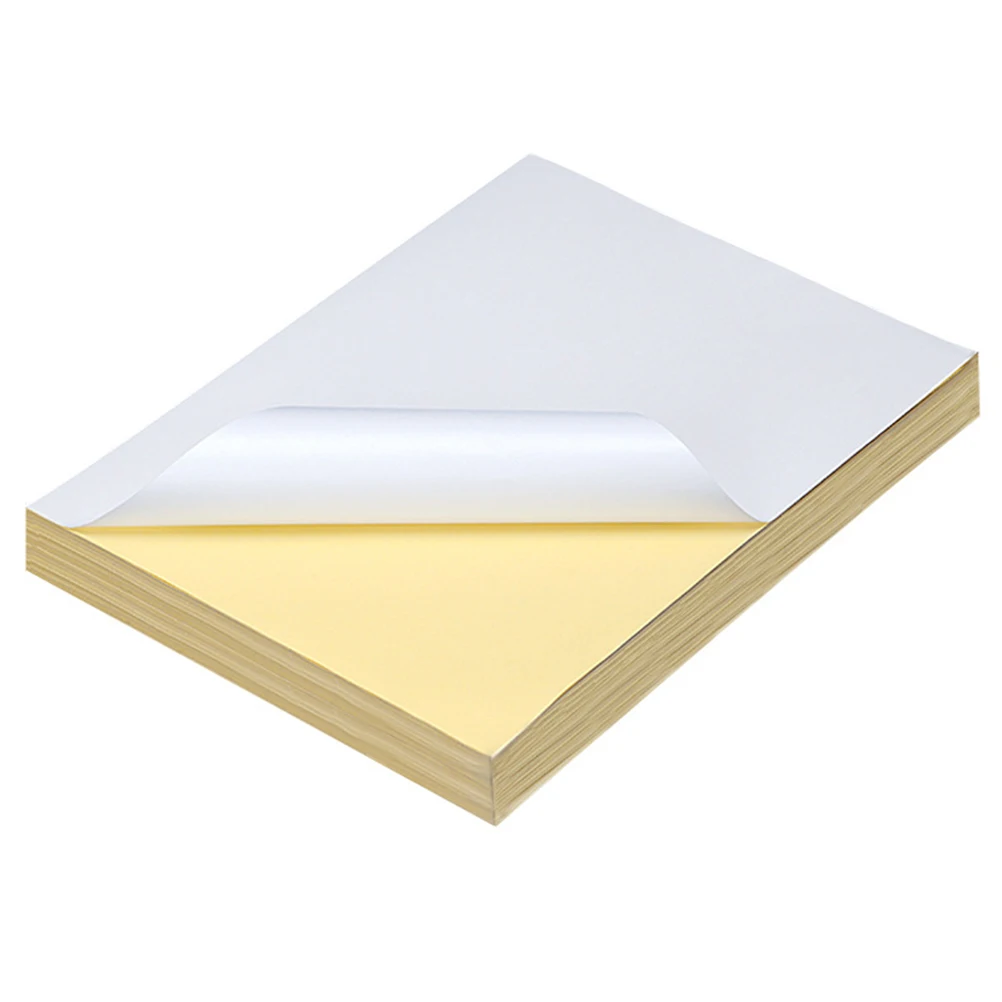 

100 Pcs Laser Printing Paper Blank Label A4 Detachable Adhesive Self-adhesive Typing