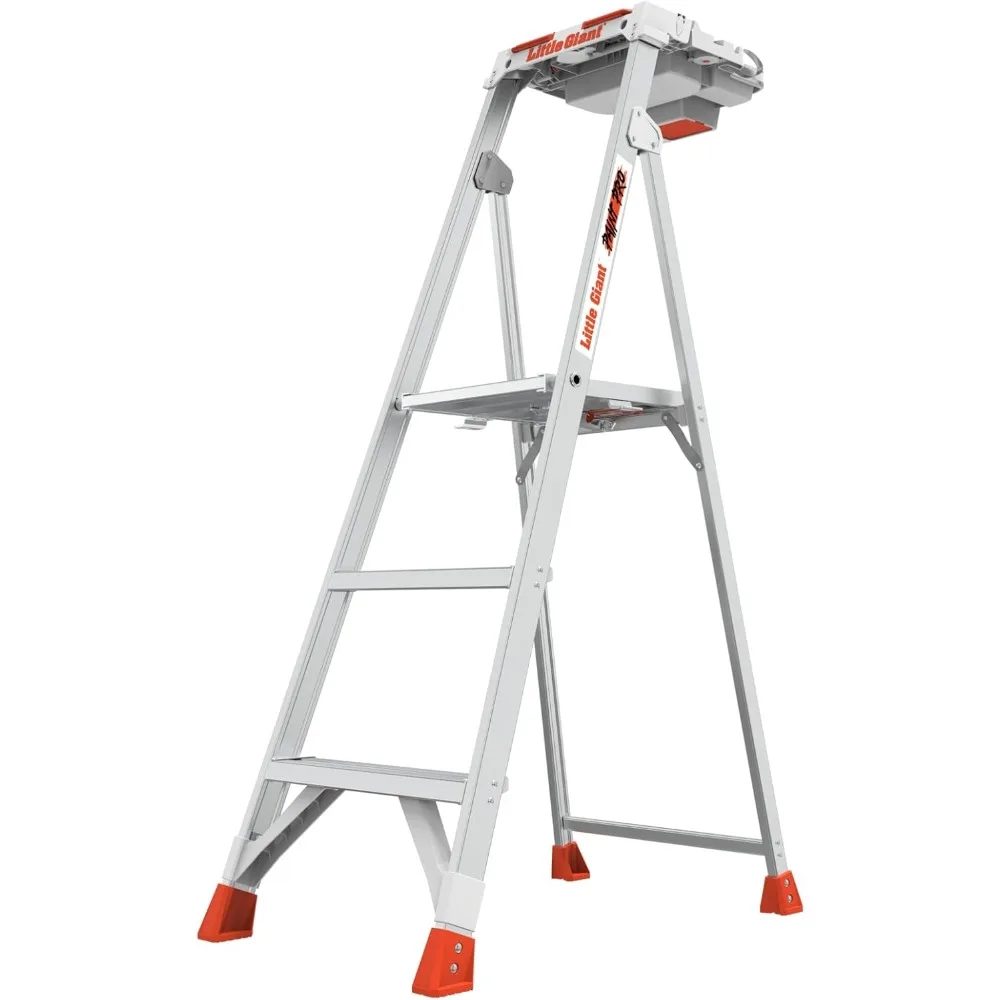 

Paint Pro Step Ladder for Painting, Lightweight 5 Ft Ladder – Tool Storage Top Cap, Aircraft-Grade Aluminum & Heavy-Duty Design