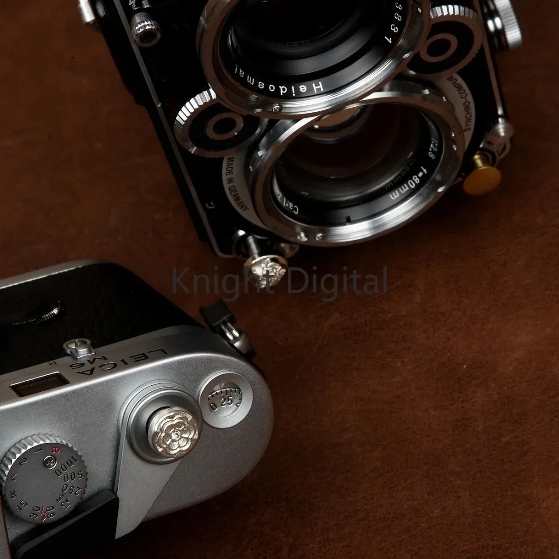 Cho Rolleiflex Hasselblad Leica Nikon Fujifilm Olympus Đồng Nguyên Chất Khắc Bề Mặt Camera Mềm Cơ Nút Bấm Chụp