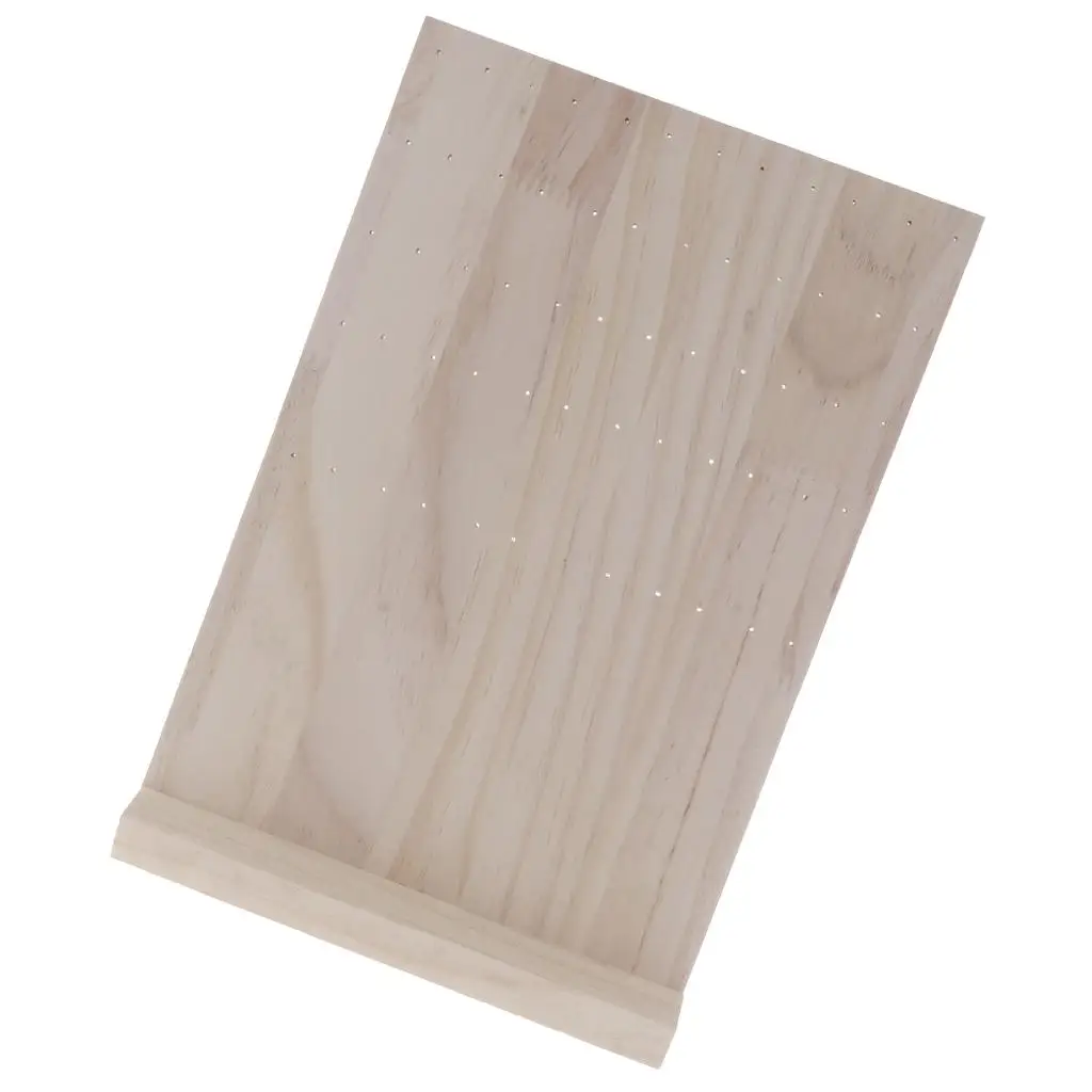 Handmade Jewelry Display Stand Organizer Storage Rack 60 Holes