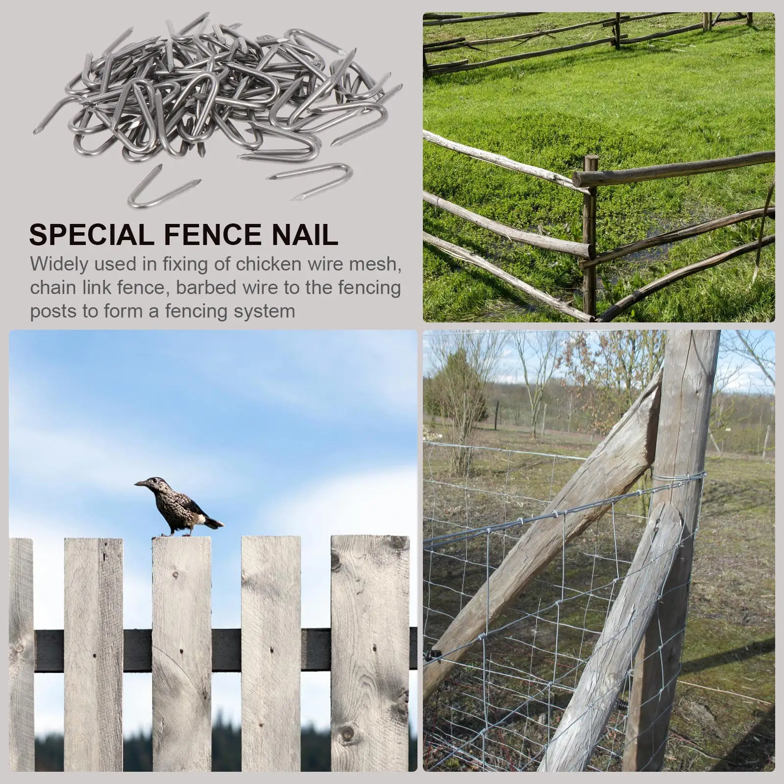 70Pcs Garden Pile U-Nail Iron Fixing Staples for Turf Fence Wire Mesh Holding Pegs Heavy Duty Soil Anchoring Nail