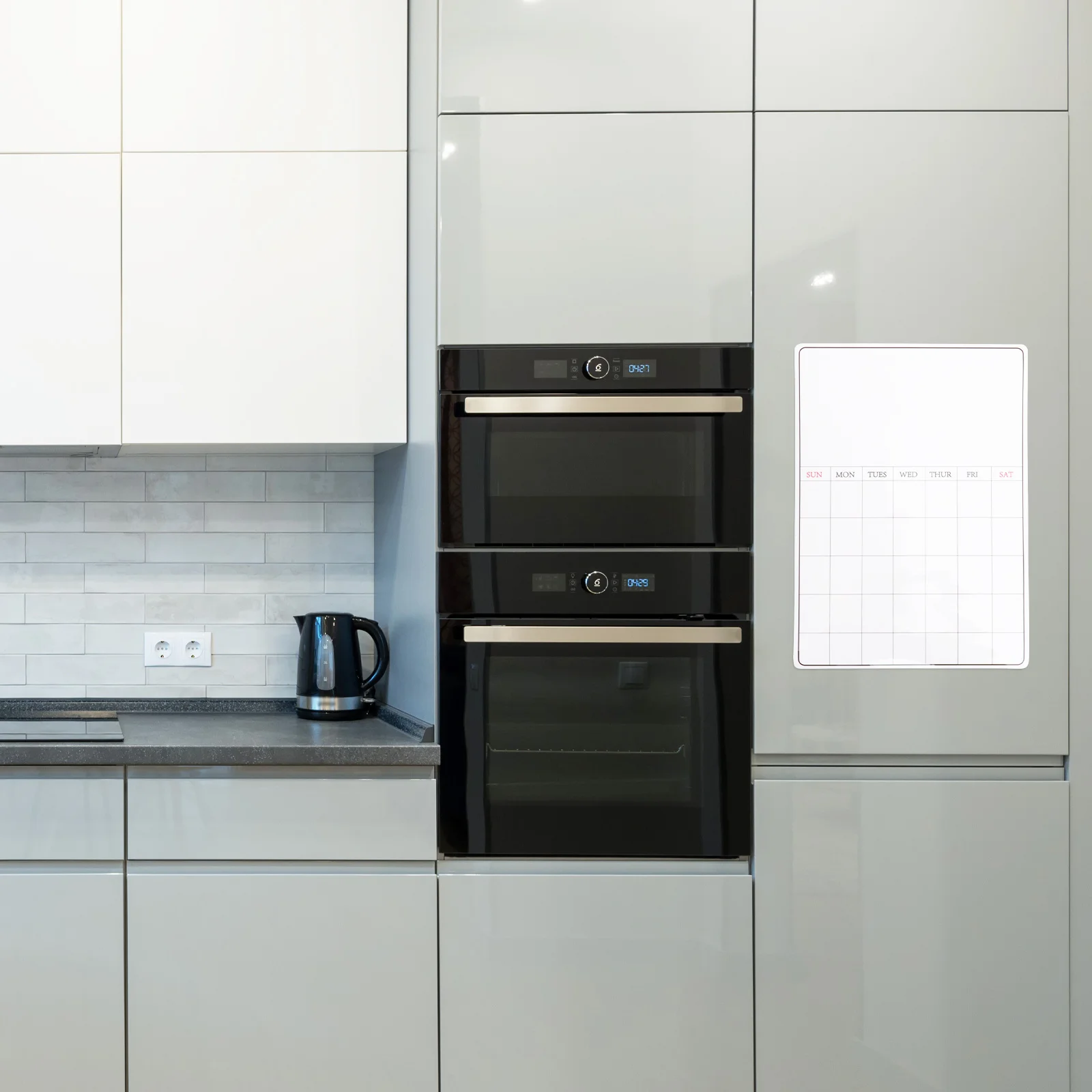 2 قطعة لوحة مخططة مغناطيسية قابلة لإعادة الاستخدام وقابلة للمسح جدول الثلاجة منظم لوحة رسائل منزلية لتذكير تخطيط المطبخ #3