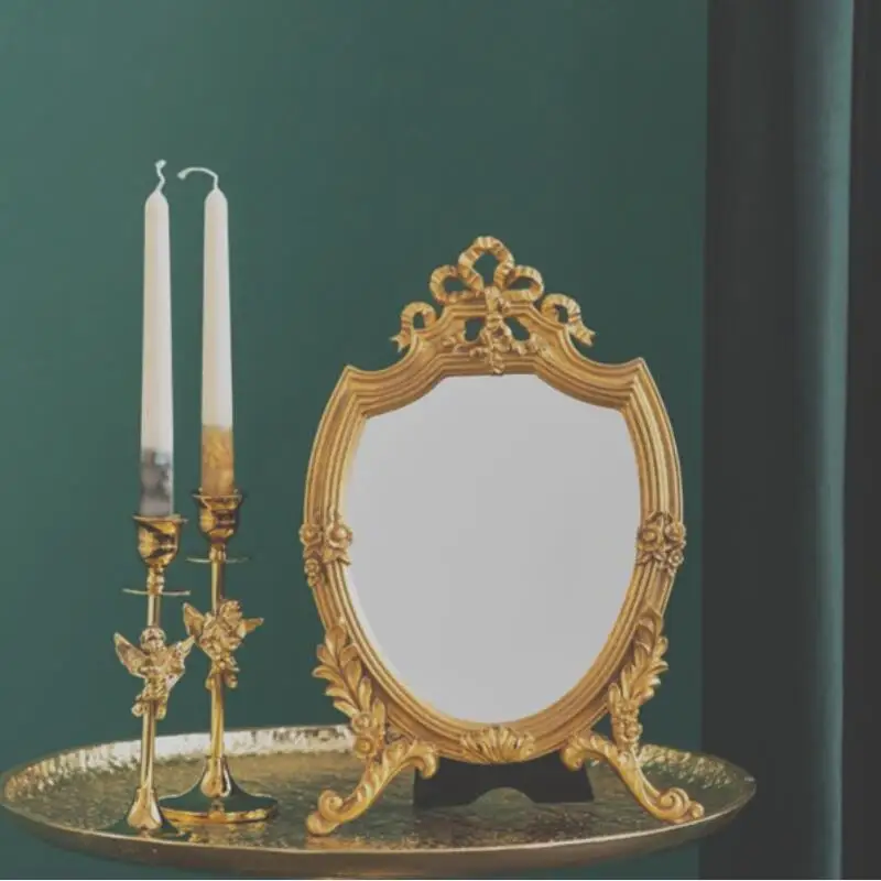 

Mutihome Table Mirrors Living Room Bedroom Handmade Cross-border French Style Simple And High-end Feeling Decoration Mirror