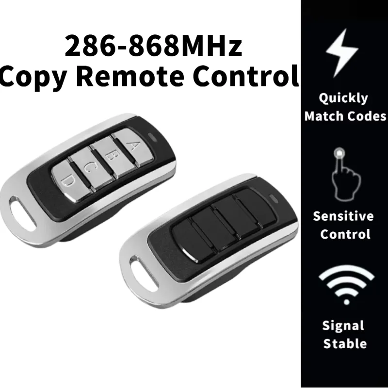 Universal Multi-Frequency Garage Remote  Fixed Code Copy 280-868MHz 433MHz 4 in 1 Compatible with FAAC 433 Transmitter