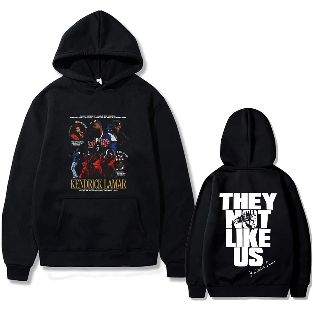 

Limited Rapper Kendrick Lamar They Not Like Us Graphic Hoodie Men's Women Hip Hop Oversized Streetwear Male Vintage Sweatshirt