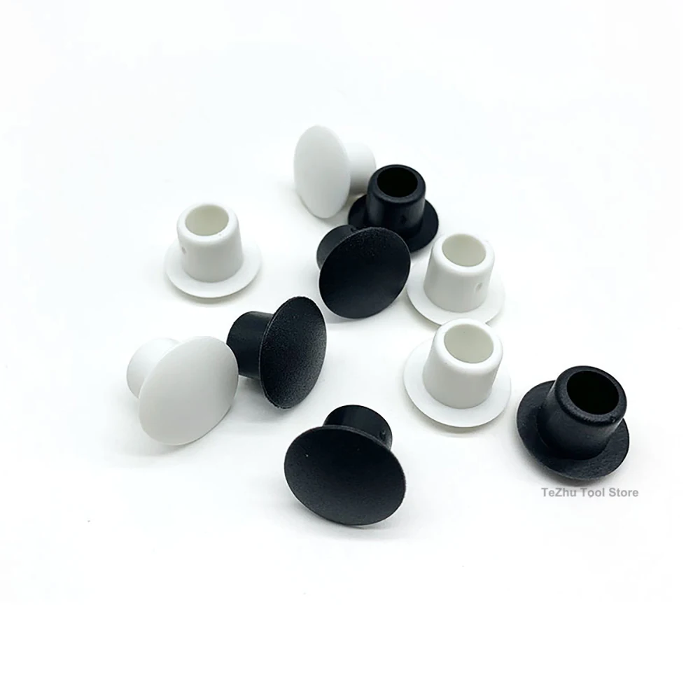 9mm 10mm 11mm PVC Rubber Plug Hole Stopper Black&White Hollow Rubber Hole Caps Round Seal Plugs T Type Dustproof Plugs