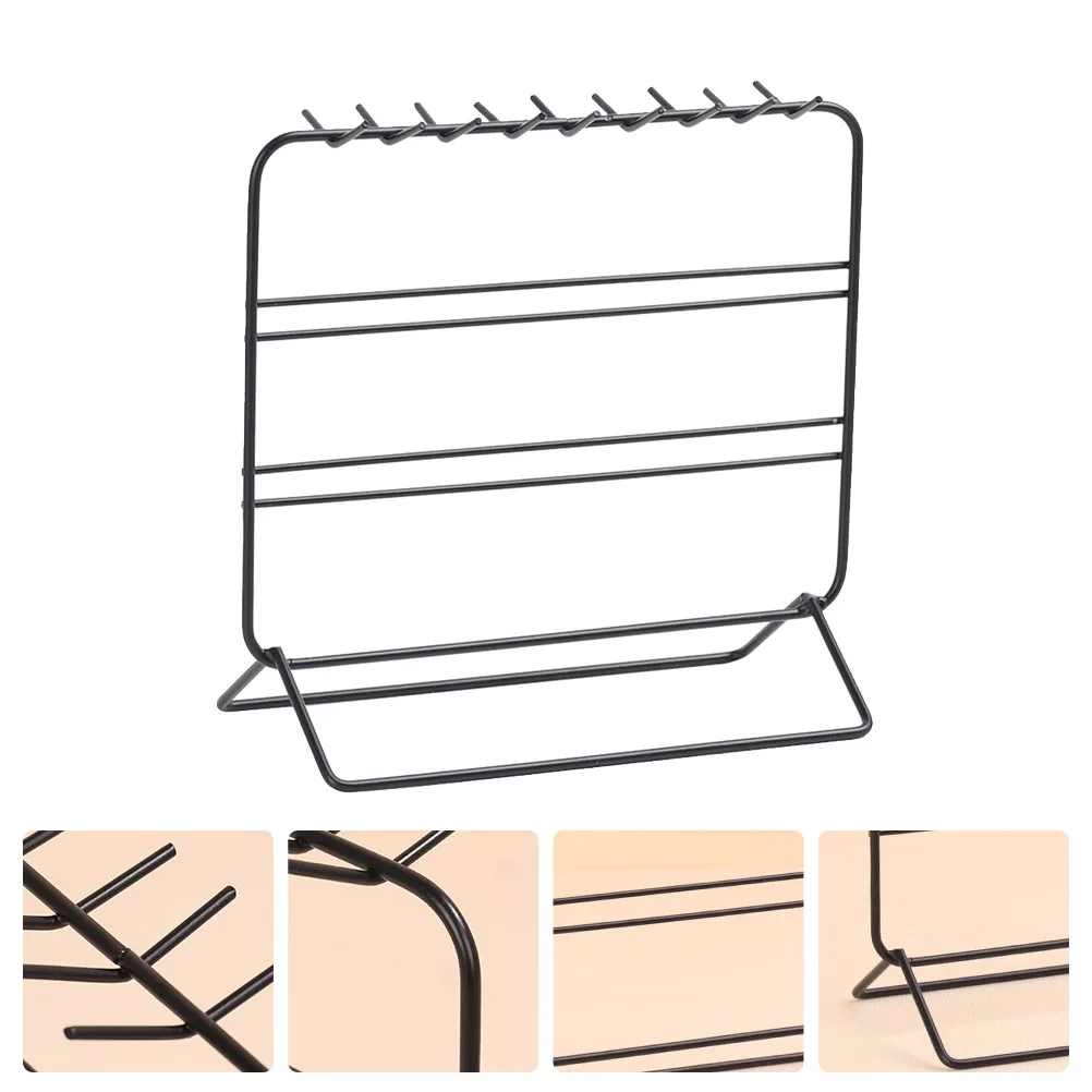 Household Jewelry Rack Decorative Earring Display Rack Large Capacity Wrought Iron Jewelry Storage Tray Desktop Ornament