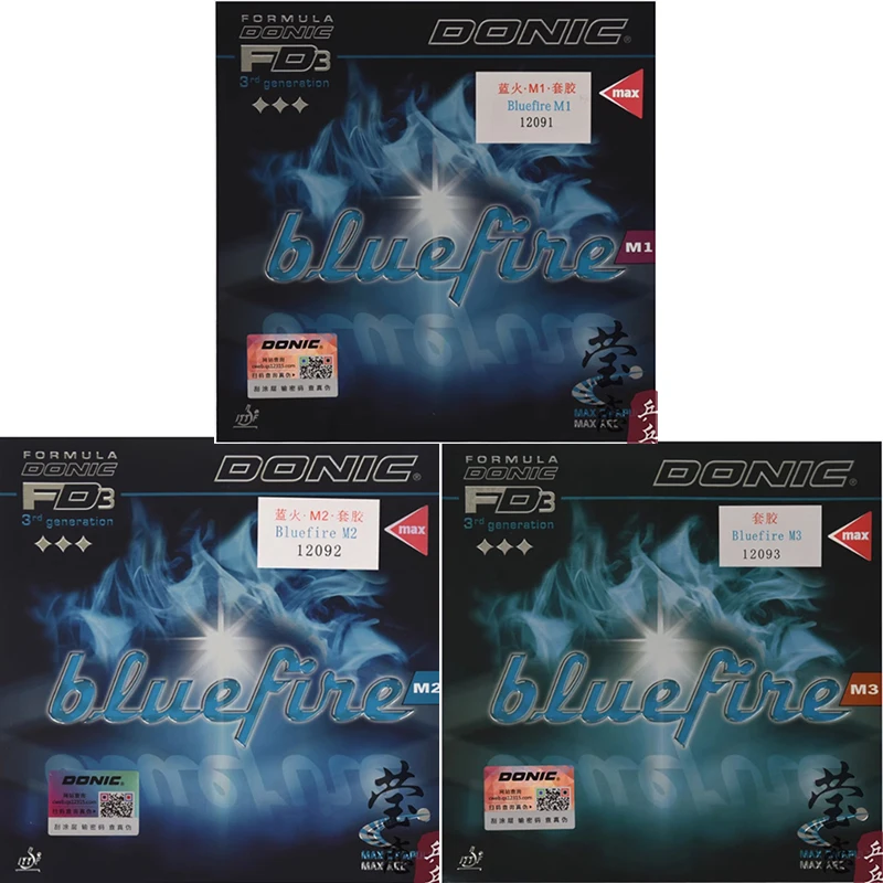 

Donic bluefire M1 M2 M3 table tennis rubber non tacky rubber pimples in fast attack with loop ping pong racket game