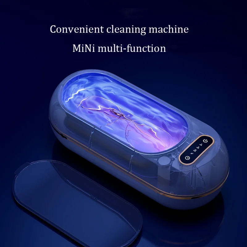 Multifunctional 45kHz Ultrasonic Cleaner, High Frequency Sonic Bath for Glasses, Jewelry, Dentures, Coins, Deep Clean Machine