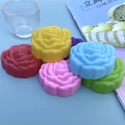 20Pcs 5cm New 3D Rose Cake Mold Cupcake Cup Heat Resistant Nonstick Silicone Soap Chocolate Pudding Molds Kitchen Tools Bakeware
