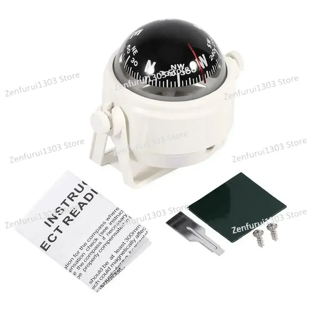 LED Light Electronic Vehicle, Car Navigation, Sea Marine Boat, Ship Compass Tools, White