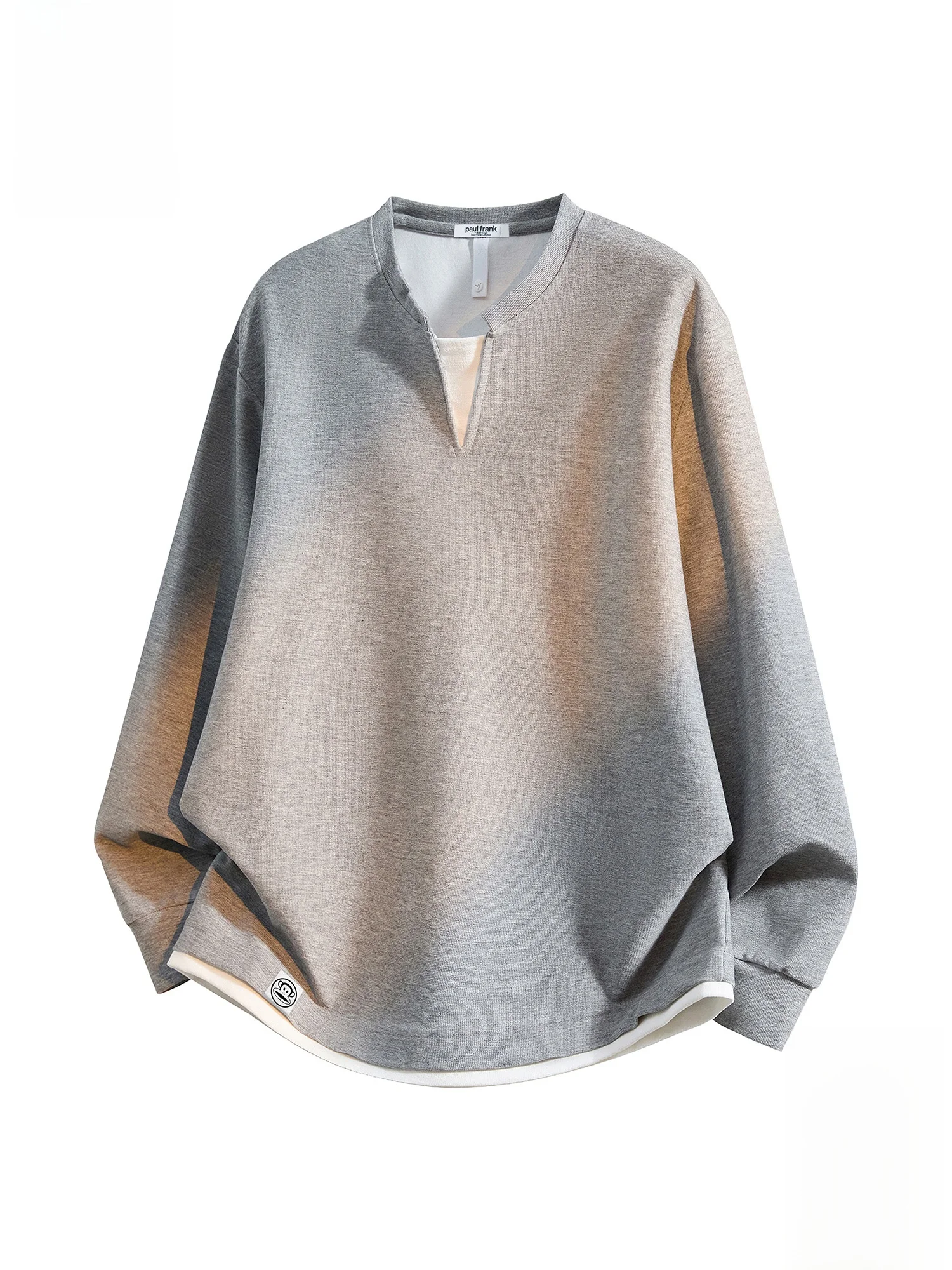 

PaulFrank Loose Knitted V-Ne T-irt Men's Casual Comfortable Spring New Sle Long Sve Sweatirt Soft Polyester Cotton