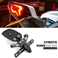 New Motorcycle Black Tail Tidy License Plate Holder Eliminator Registration Frame Bracket For CFMOTO 450 SR 450SR 2022 2023