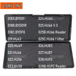 018-030 Lishi 2 в 1 BYD01 BYD01R BYDF0 HU43 HU49 HU46 HU56 HU58 HU64 HU66 HU83 HU87 HU92 HU100 HU100(10) HU101 Слесарные Инструменты