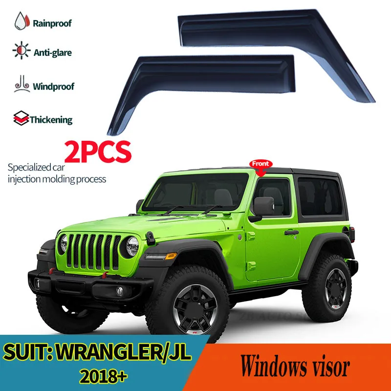 

For Wrangler JL 2018-2022+ Window visors Rain water prevention; Covering the sunlight; Anti fog; Snow prevention