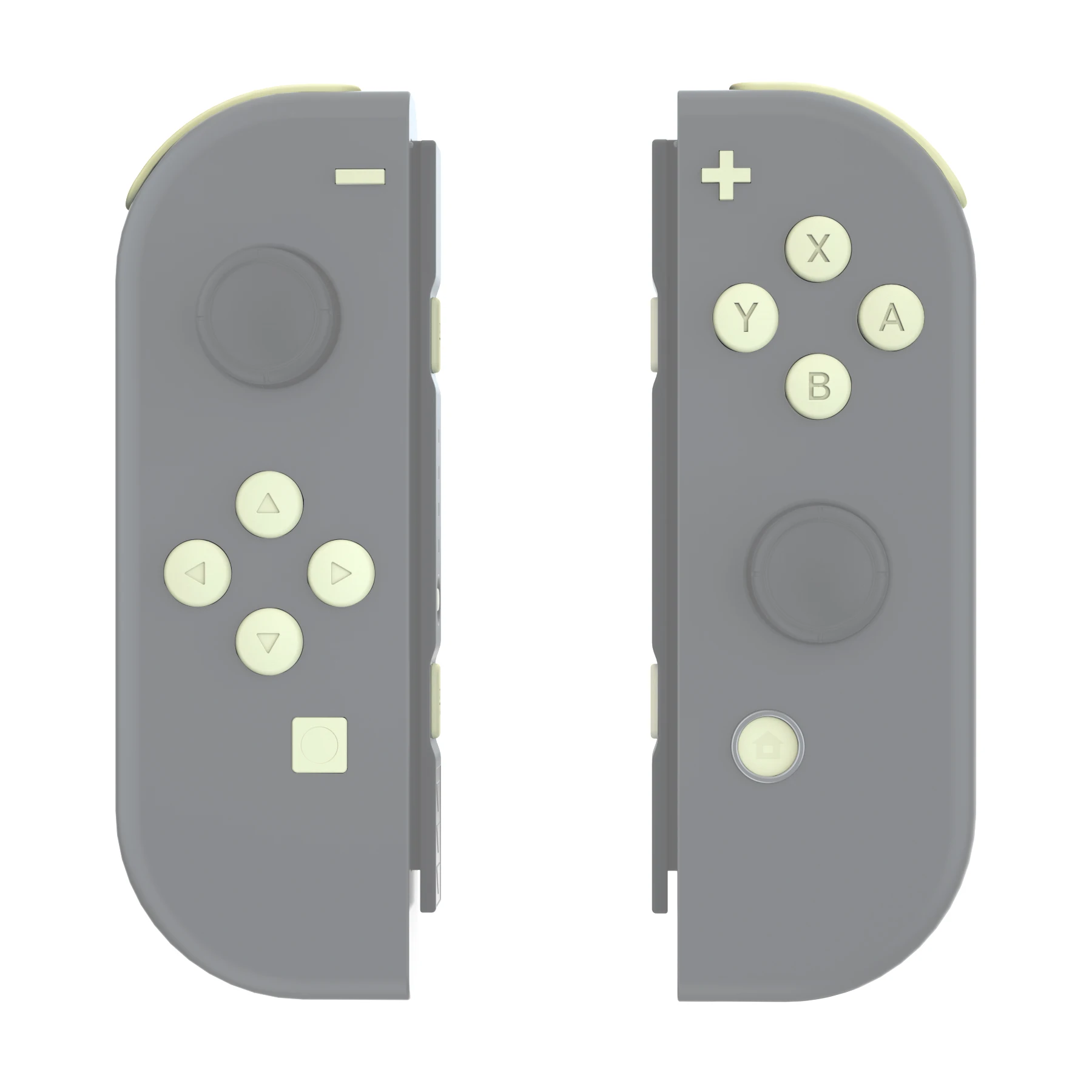 EXtremeRate-Light Cream Conjunto Completo Botões com Ferramenta para Nintendo Switch, OLED JoyCon, ABXY Direção Chaves, SR, SL, L, R, ZR, ZL Gatilho