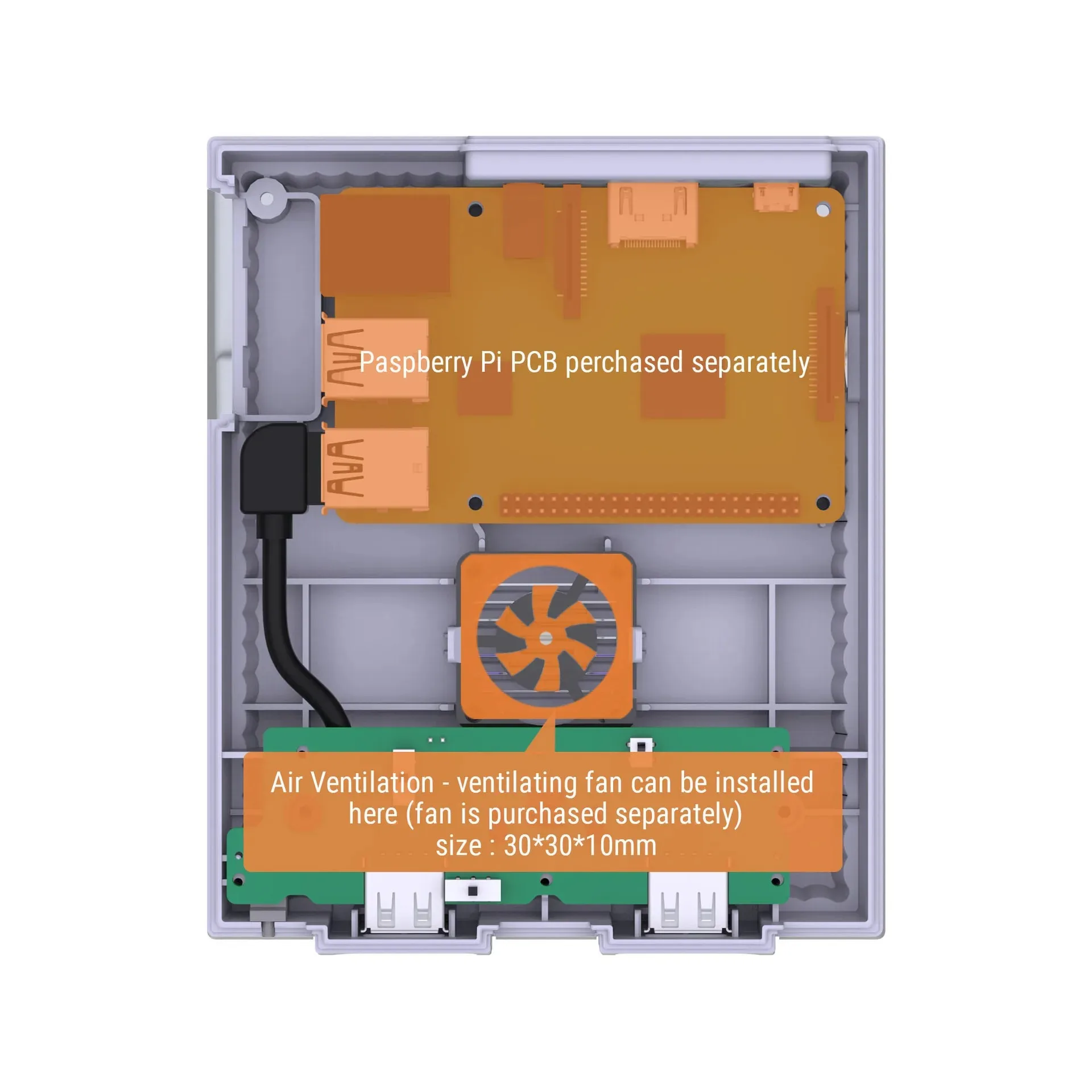 Obudowa Retroflag SuperPi z funkcją bezpiecznego wyłączania dla Raspberry Pi 3 B+ (B Plus) 2 z funkcją bezpiecznego wyłączania i bezpiecznego resetowania, akcesoria do gier — zdjęcie produktu 4
