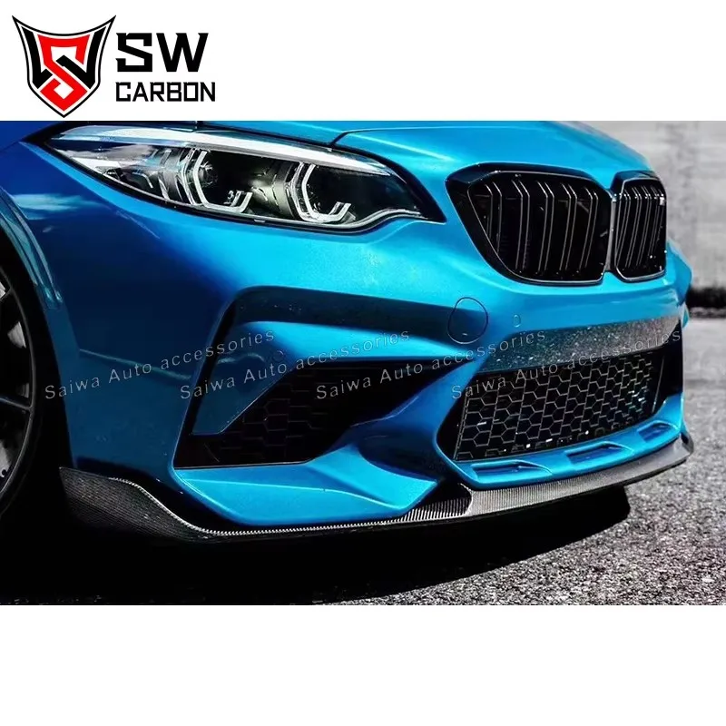 Carbon Fiber MP Style F87 M2 Front Lip for BMW F87 M2 M2C Coupe Front Bumper Under Spoiler Splitter M Sports Front Chin