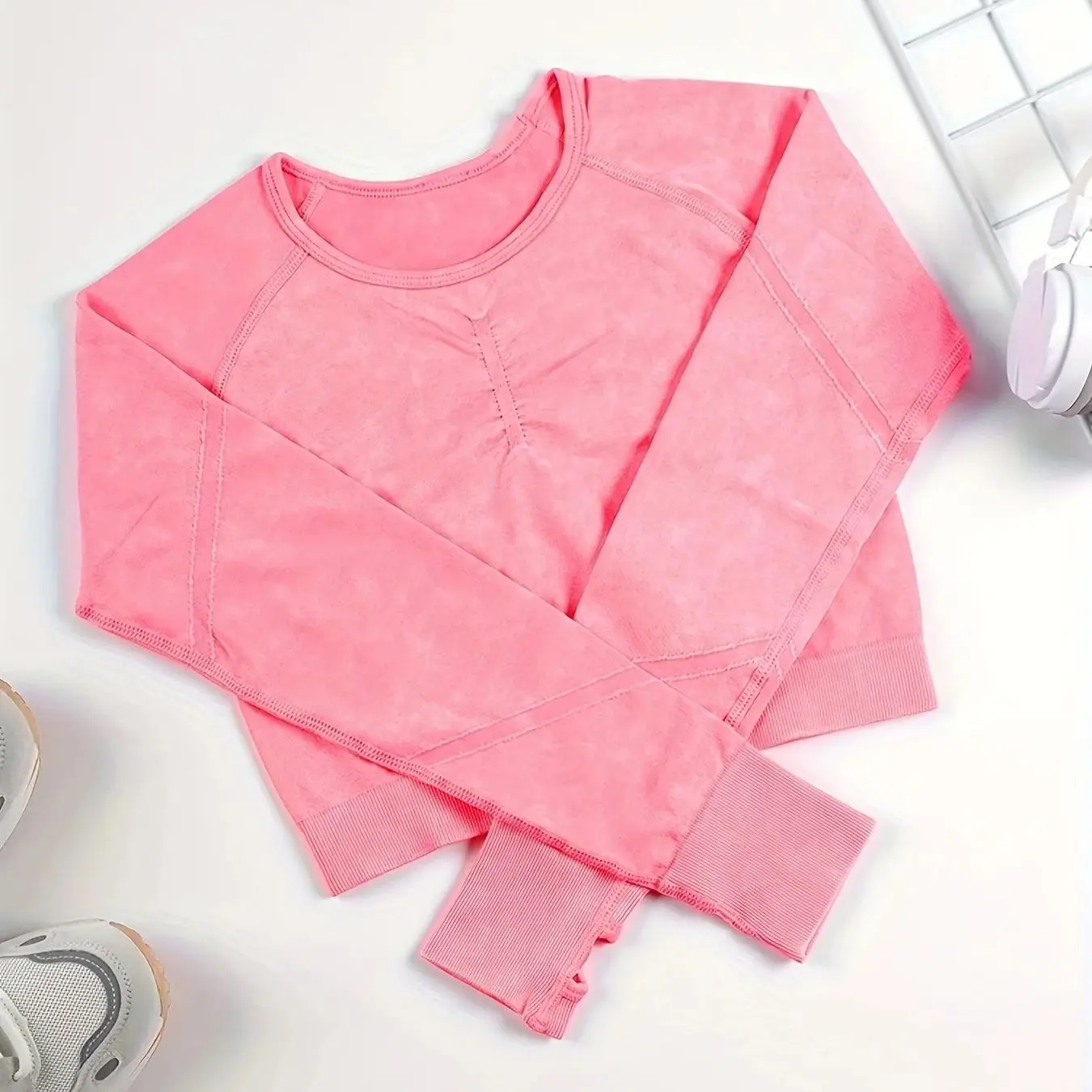 

Женский топ для йоги, спорта, фитнеса, топ с длинными рукавами, спортивная одежда, топы с круглым вырезом для тренировок, спортивные рубашки, женские бесшовные рубашки для йоги