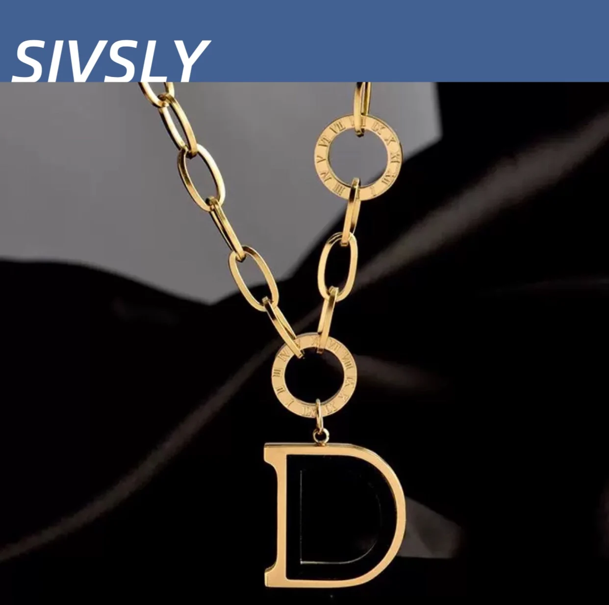 

Couple high-end luxurious design sense titanium steel necklace fashion trend fashion temperament chain sweater chain