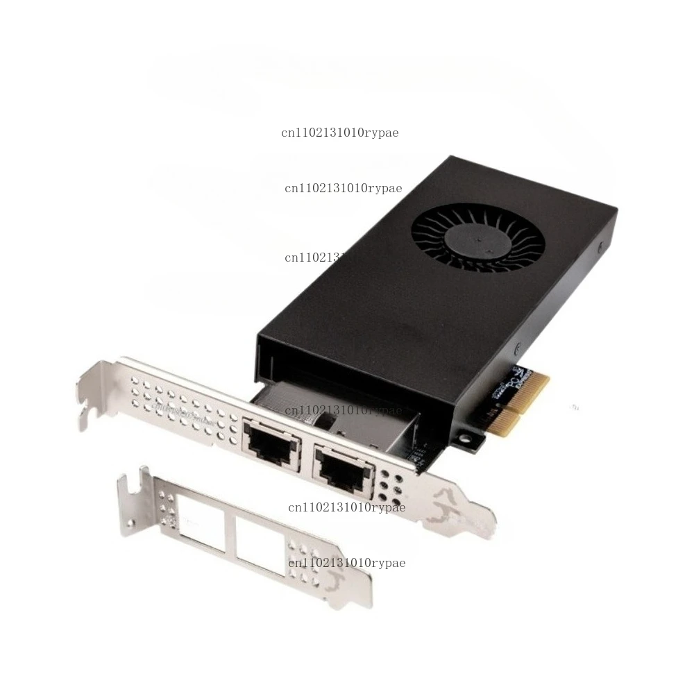 Гибридный адаптер PCIe с двумя слотами M.2 и двумя портами 10G Ethernet, два порта RJ45 10G.