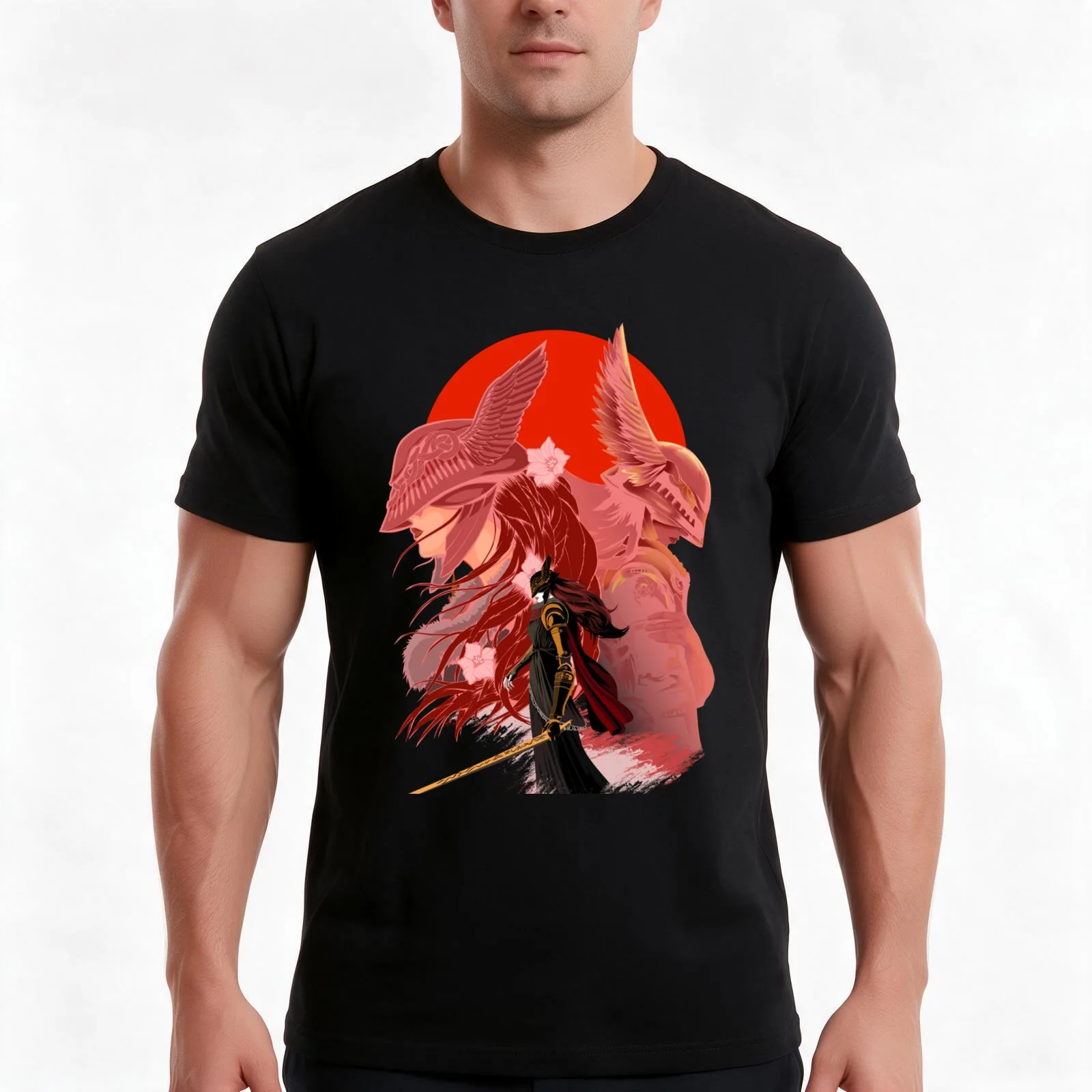 malenia the goddess blade T-Shirt Summer Casual Cotton Tee Oversized Streetwear Tops Vintage Graphic Print Unisex Men Women