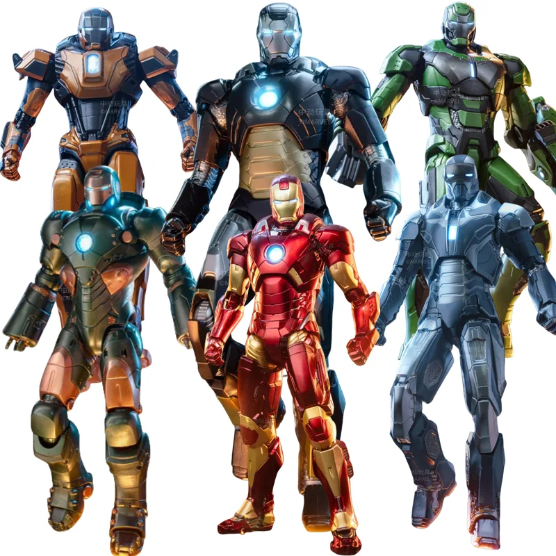 

Original ZD Toys Iron Man Tony Stark MK9 MK37 MK12 MK26 MK15 MK35 MK22 MK40 Hammerhead Action Figure Anime Collect Model Gifts