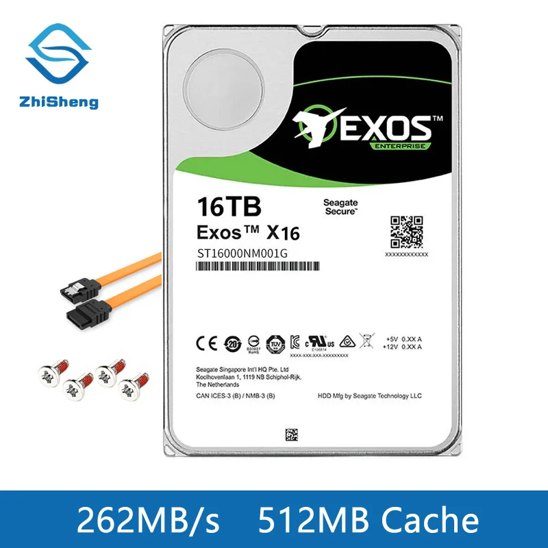 Seagate Exos ST16000NM001G  16TB SATA Enterprise Hdd  Hard Drive