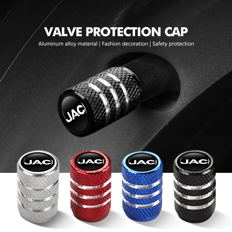 4pcs Car Tire Valve Airdust Waterproof Aluminum Alloy Cover For JAC S2 J3 Board JS2 S3 JS3 J2 S5 T8 Refine J5 J6 J7 J4