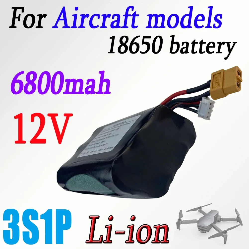 

3S2P 12V 6.8Ah High Capacity UAV Rechargeable Li-ion Battery For Various RC Airplane Drone Quadrotor XH2.54-4P XT60