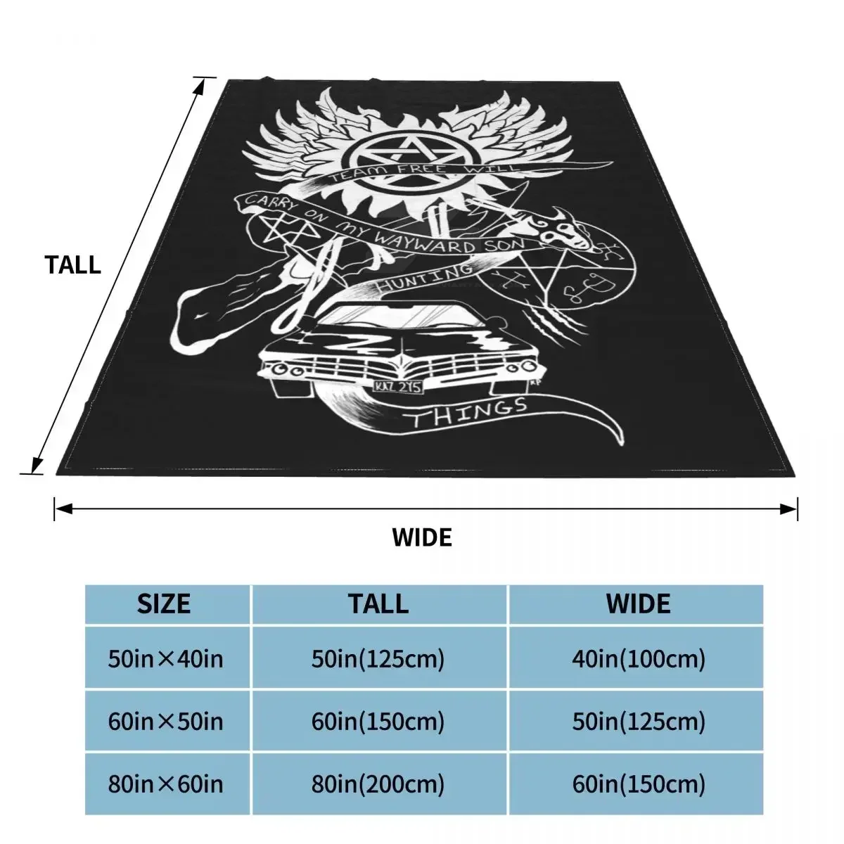 بطانية رمي فائقة النعومة للطائرة ، تحمل على ، ابني الضال ، مفرش سرير الفانيلا ، رموز الأفلام الخارقة للطبيعة ، غطاء للسفر
