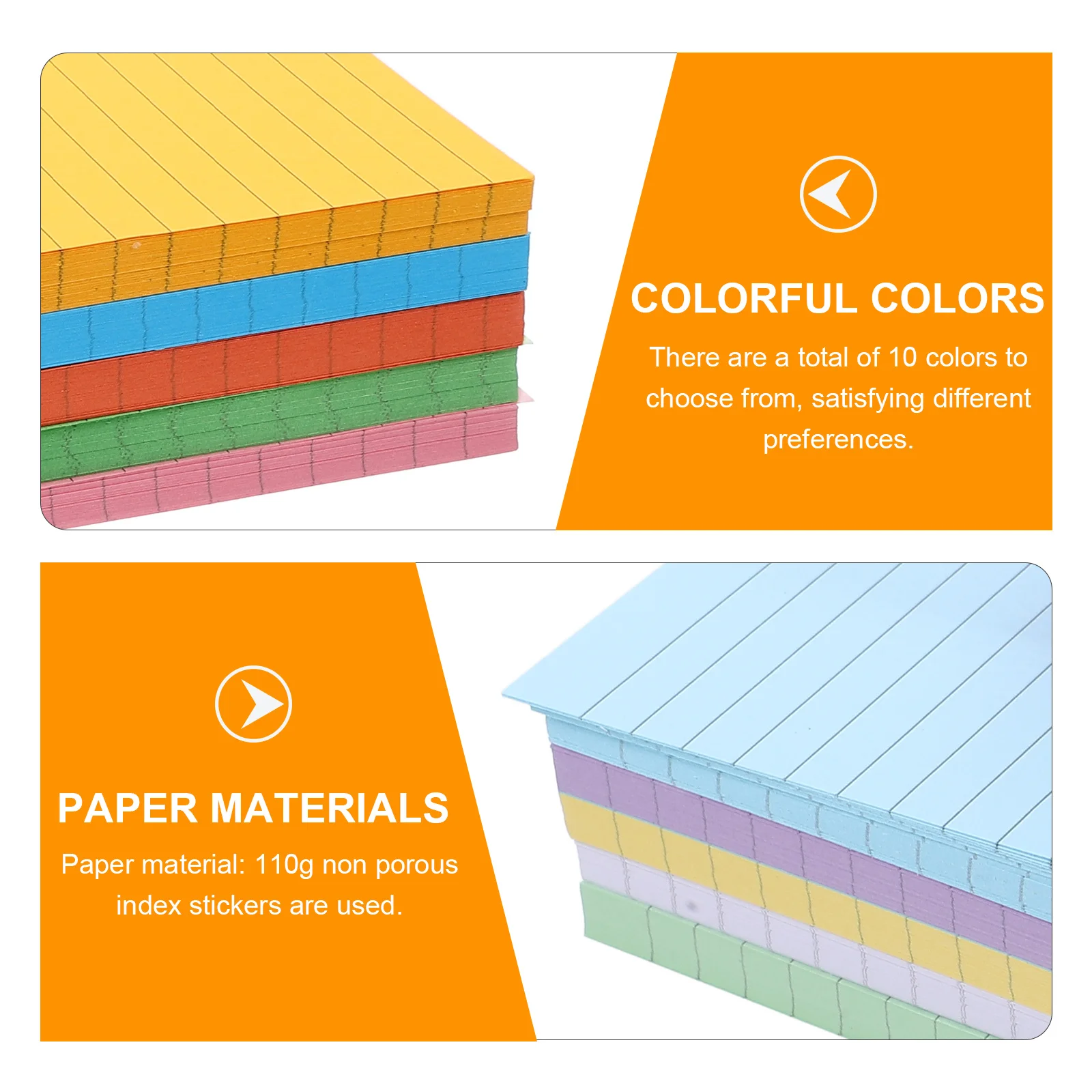 500 قطعة بطاقات الفهرس مذكرة المفكرة المسيل للدموع مقاومة ورقة بطاقات دفتر صغير لمكتب دراسة اجتماع سجل الملاحظات #3