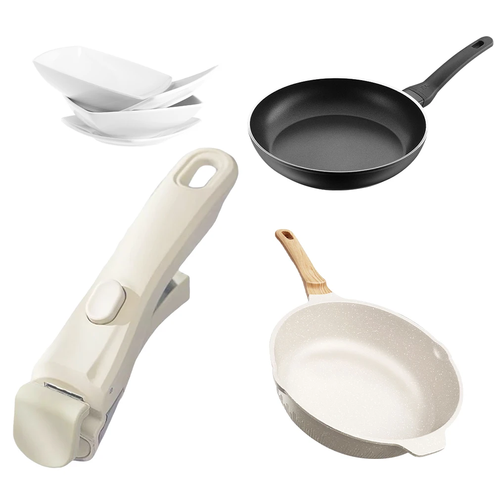 Removable Pan Handle Universal Pot Handle for Detachable Cookware Replacement Pan Gripper Anti-Scalding Kitchen Cooking Handgrip