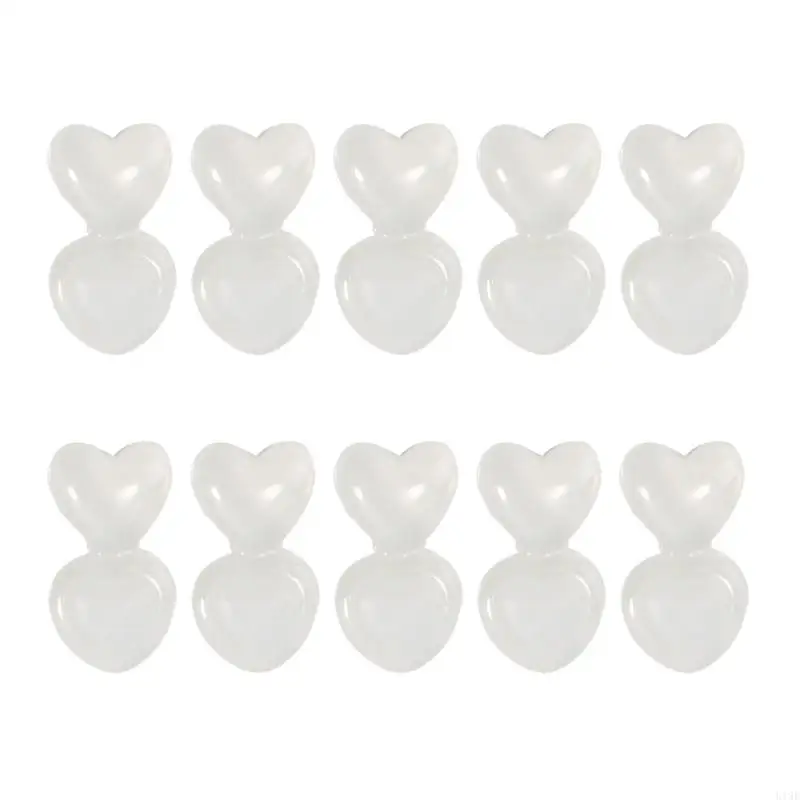 10pcs Heart Shaped Flexible Silicone Earring Holders for Sensitive Ears