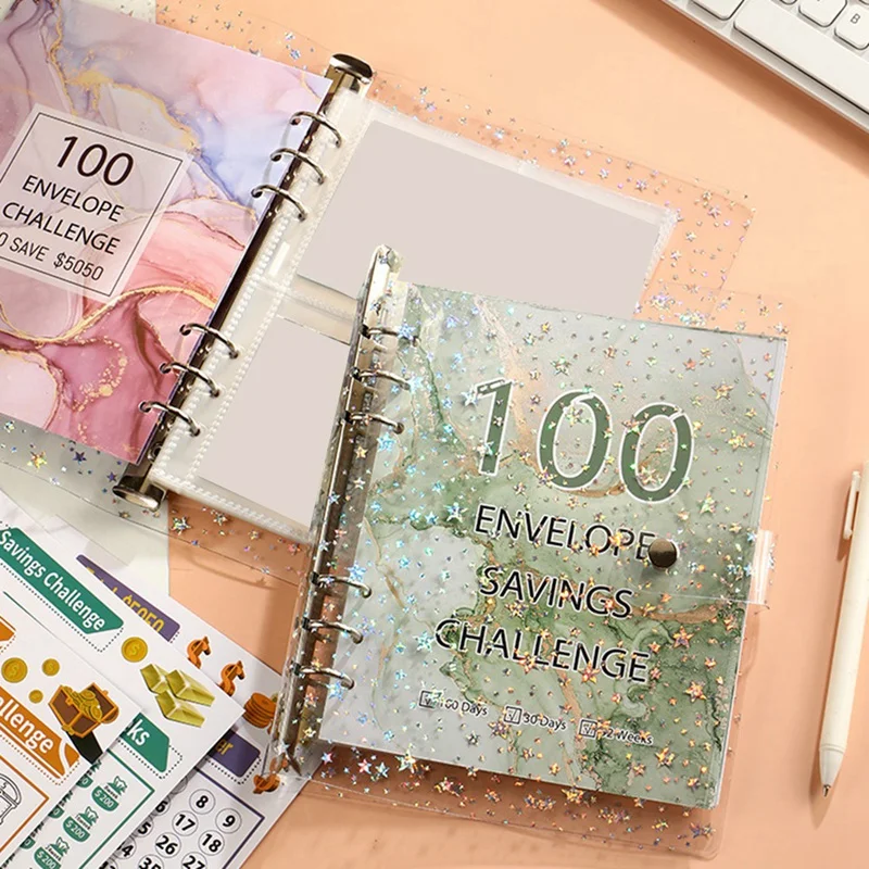100 Envelope Challenge Binder Savings Binder For Save 5050 With Cash Envelopes For Budget Planning
