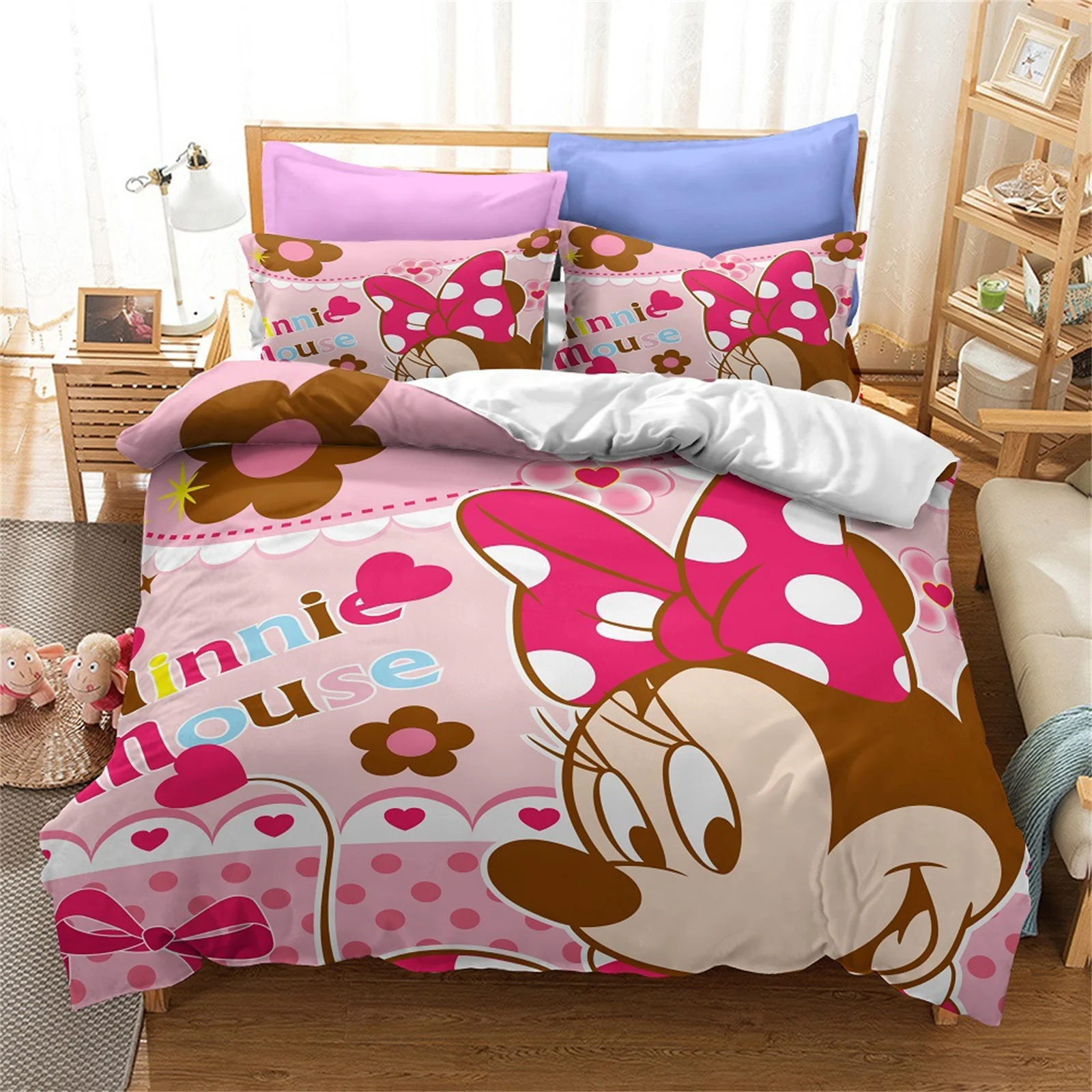 

Mickey Mouse Quilt Cover, Cartoon Duvet, Breathable Polyester, 3d Printed Comforter, Warmth Bedding Set, Luxury