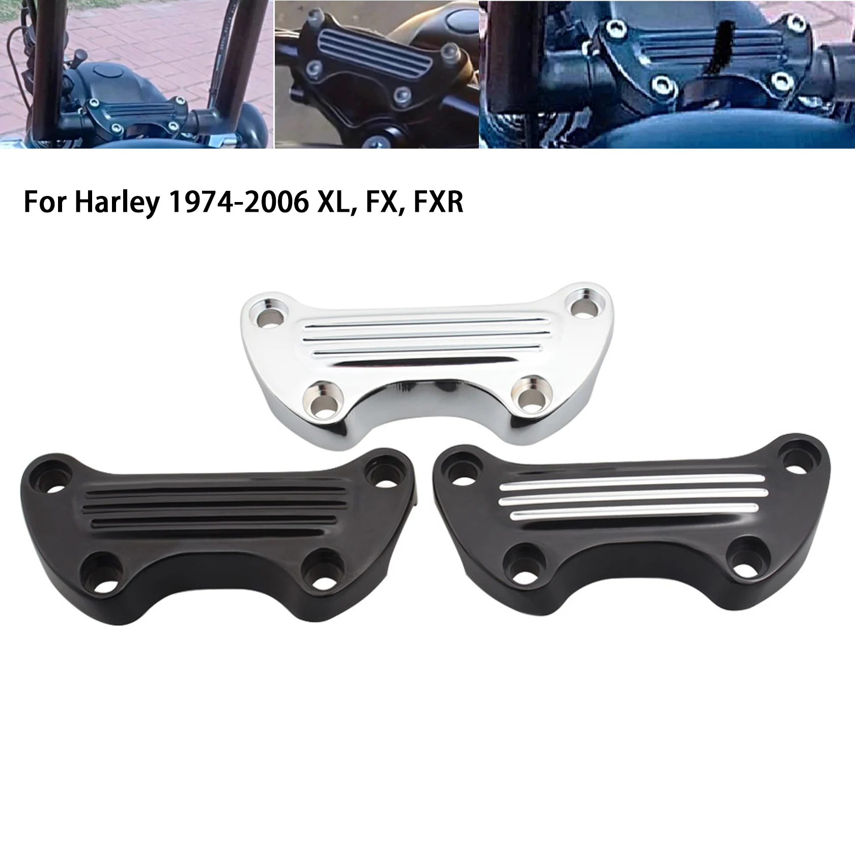 

Аксессуары для мотоциклов, верхний зажим для руля, крышка для крепления на подъемнике из алюминиевого сплава для Harley 2002-2003, 2005 Sportster 883R XL883R