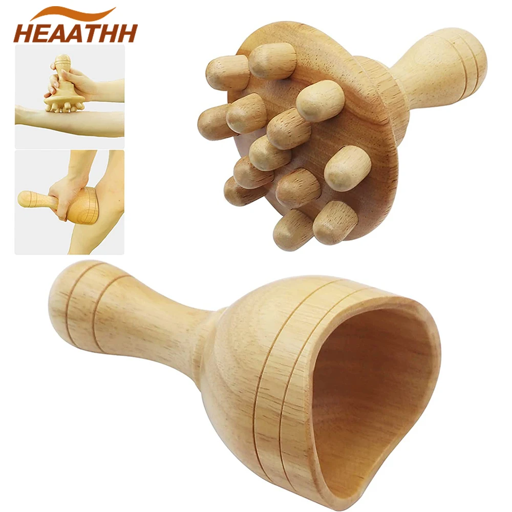 

Wood Therapy Cup Mushroom Massage Tools Set Lymphatic Drainage Massager for Anti Cellulite, Body Shaping, Muscle Relaxation