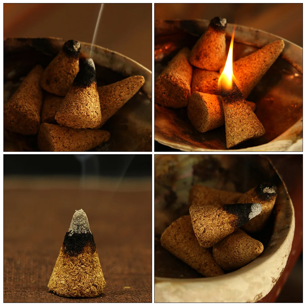 

6pcs Backflow Incense Cones Natural Woody Fragrance For Home Office Yoga Meditation Healing Indoor Decor Aromatherapy Eaglewood